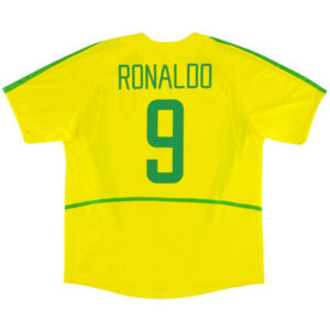 Ronaldo #9 Retro Brazil Home Jersey World Cup 2002 - Cancha Kits