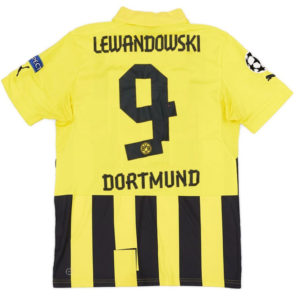 Lewandowski #9 Retro Borussia Dortmund UCL Home Jersey 2012/13 - Cancha Kits