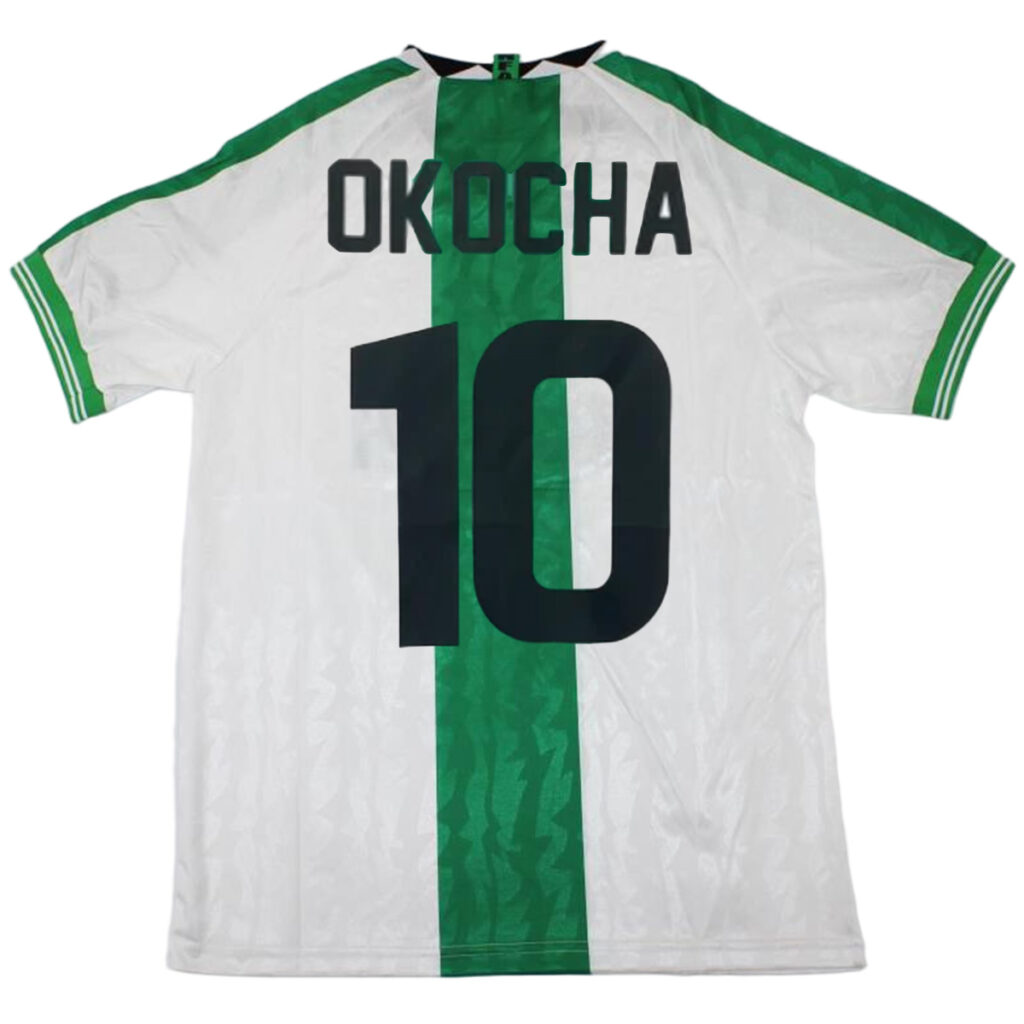 Okocha #10 Retro Nigeria Away Jersey 1996 - Cancha Kits