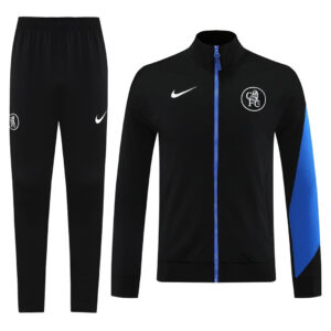 Chelsea Training Tracksuit Kit(Jacket+Pants) Black 2025/26 - Cancha Kits