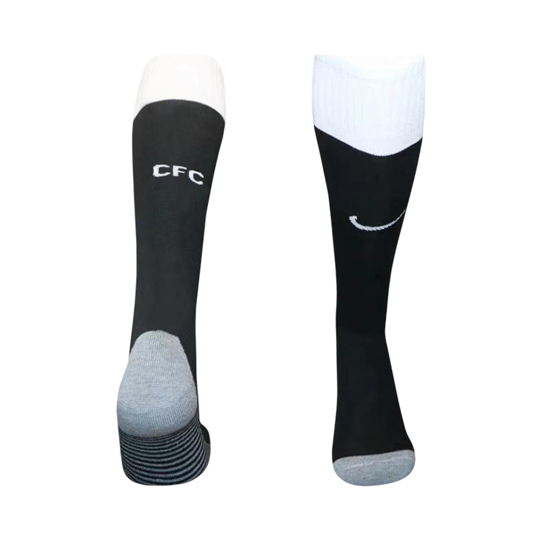 Kids Chelsea Third Soccer Socks - Black 2025/26 — Chelsea Third Away 2025/26