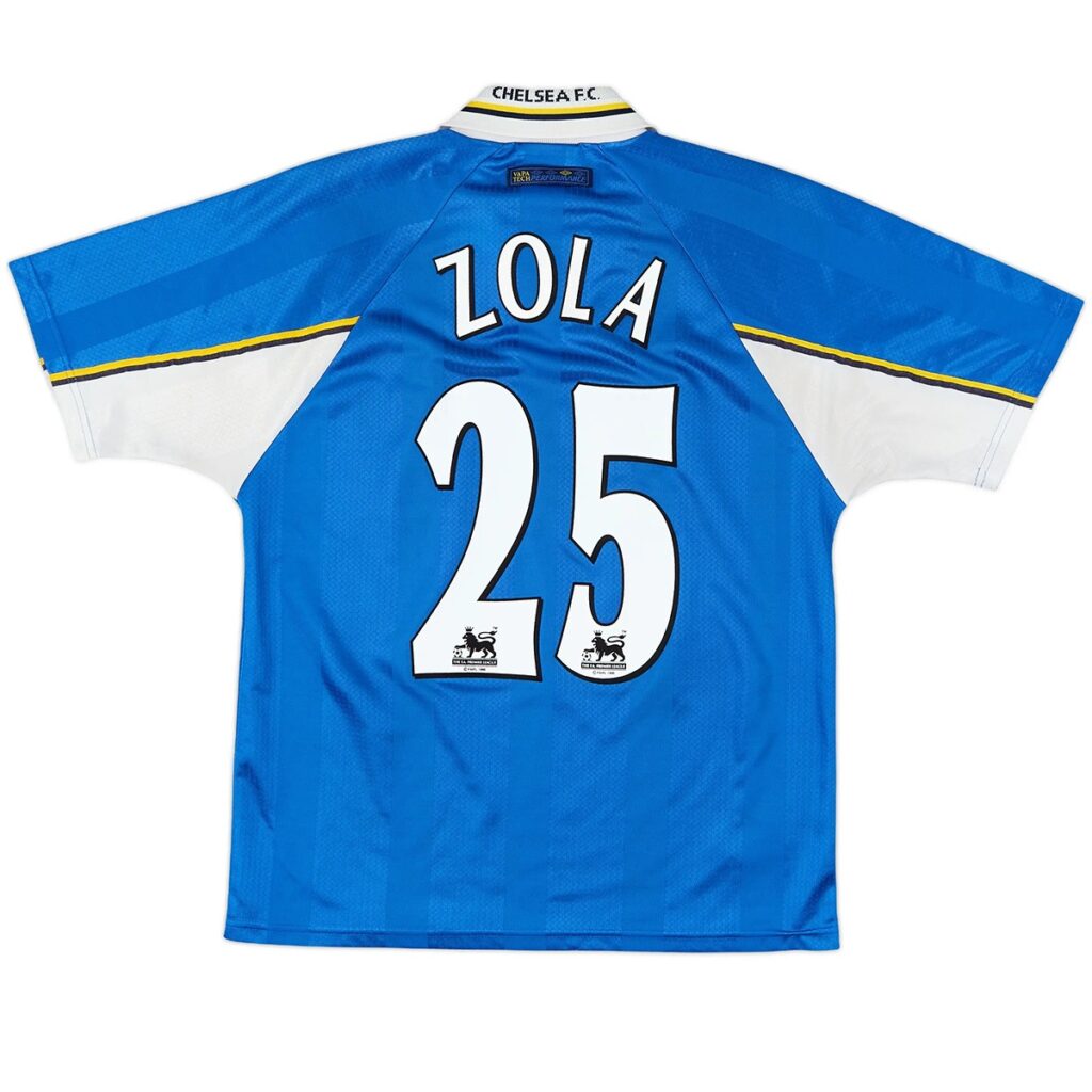 Zola #25 Retro Chelsea Home Jersey 1997/99 - Cancha Kits