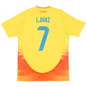 L.DÍAZ #7 Colombia Home Jersey Copa America - Cancha Kits