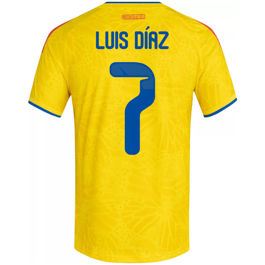 Luis Díaz #7 Colombia Home Match Jersey Player Version World Cup 2026 - Cancha Kits