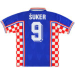 Šuker #9 Retro Croatia Away Jersey World Cup 1998