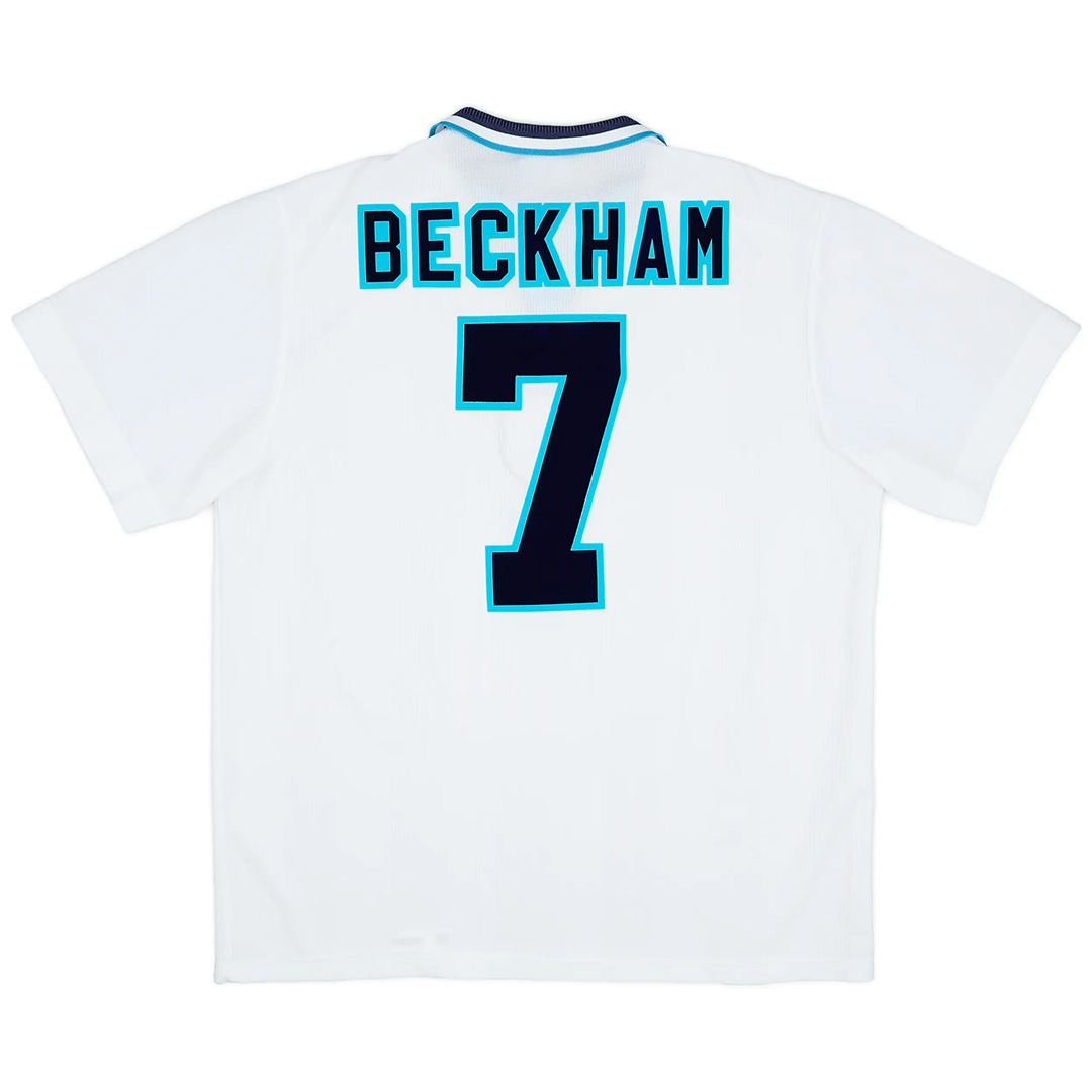 BECKHAM #7 Retro England Home Jersey Euro Cup 1996 — England Home 1996