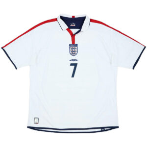 Beckham #7 Retro England Home Jersey Euro Cup 2004 - Cancha Kits