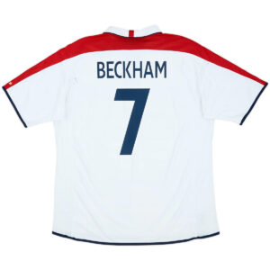 Beckham #7 Retro England Home Jersey Euro Cup 2004 - Cancha Kits
