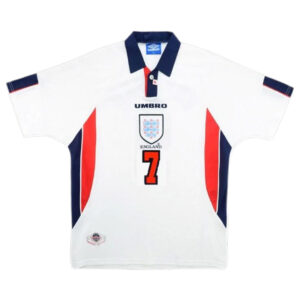 Beckham #7 Retro England Home Jersey World Cup 1998 - Cancha Kits