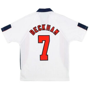 Beckham #7 Retro England Home Jersey World Cup 1998 - Cancha Kits