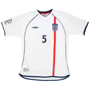 Ferdinand #5 Retro England Home Jersey World Cup 2002 - Cancha Kits