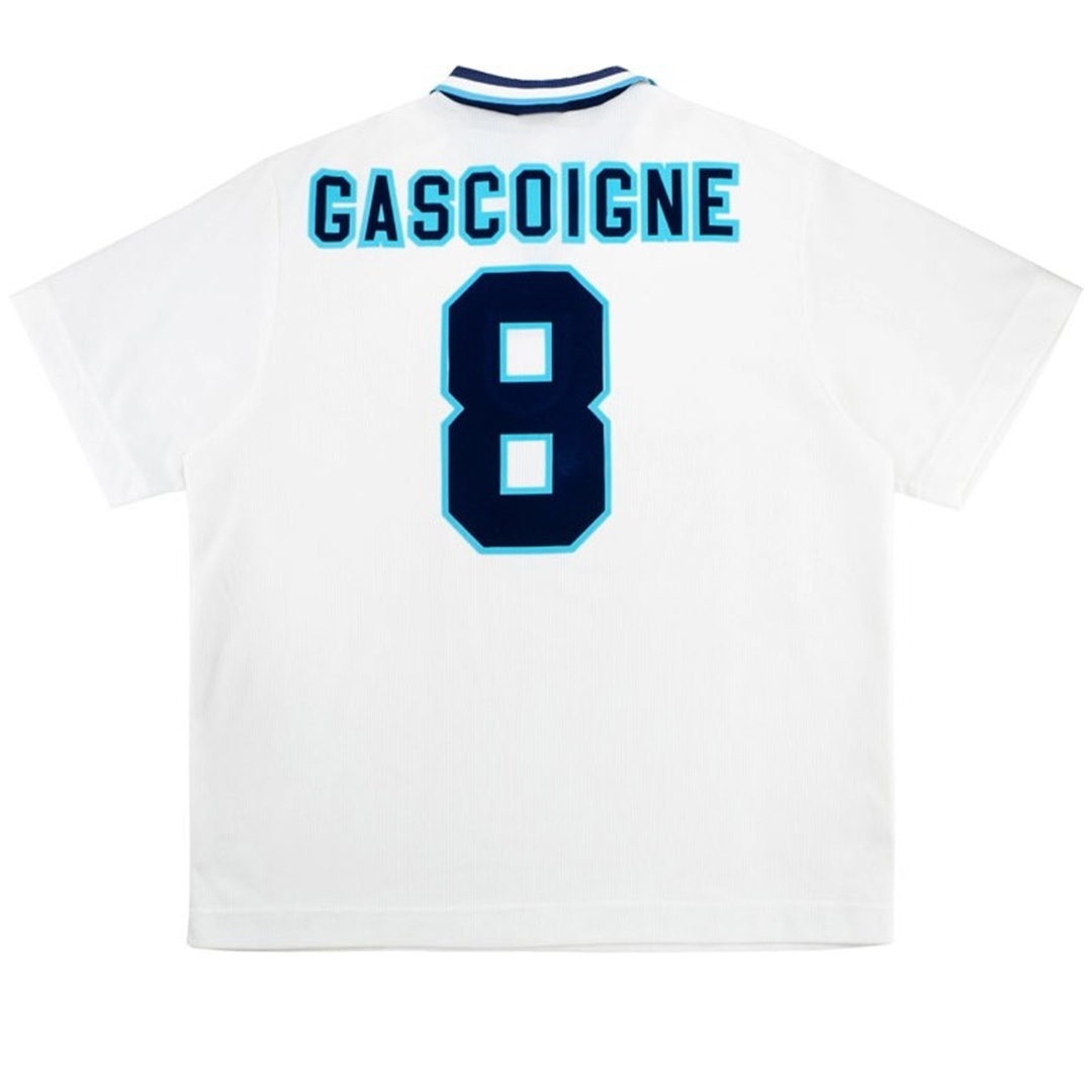 GASCOIGNE #8 Retro England Home Jersey Euro Cup 1996 — England Home 1996