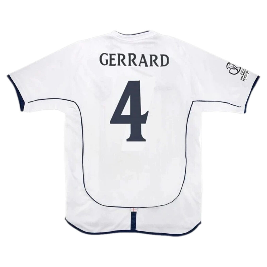 Gerrard #4 Retro England Home Jersey World Cup 2002 - Cancha Kits