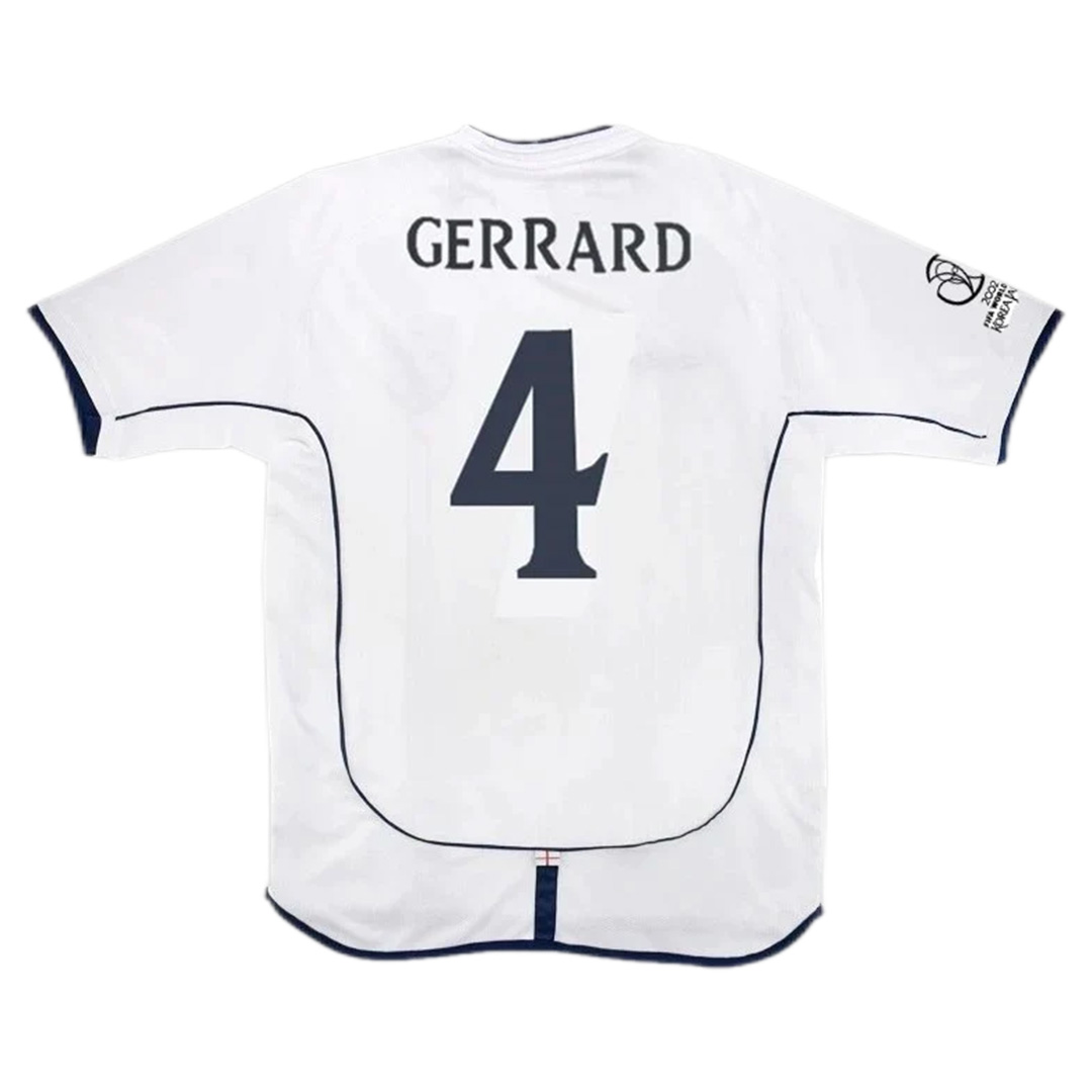Gerrard #4 Retro England Home Jersey World Cup 2002 — England Home 2002