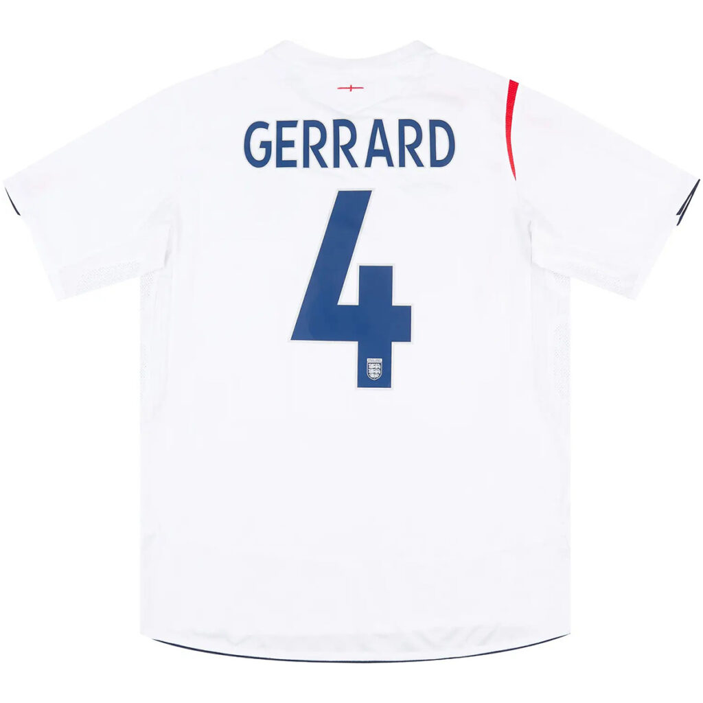Gerrard #4 Retro England Home Jersey World Cup 2006 - Cancha Kits