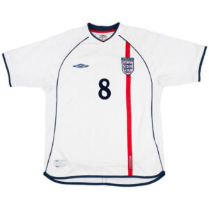 SCHOLES #8 Retro England Home Jersey World Cup 2002 - Cancha Kits