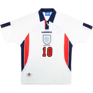 SHERINGHAM #10 Retro England Home Jersey World Cup 1998 - Cancha Kits