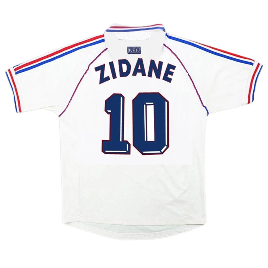 Zidane #10 Retro France Away Jersey World Cup 1998 - Cancha Kits