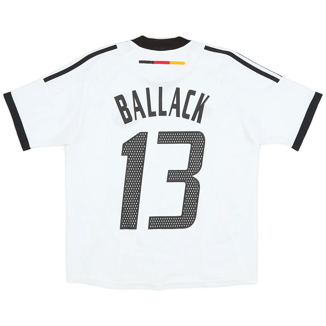 BALLACK #13 Retro Germany Home Jersey World Cup 2002 — Germany Home 2002