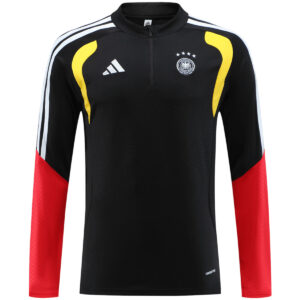 Germany Zipper Sweatshirt Kit(Top+Pants) Black 2026 - Cancha Kits