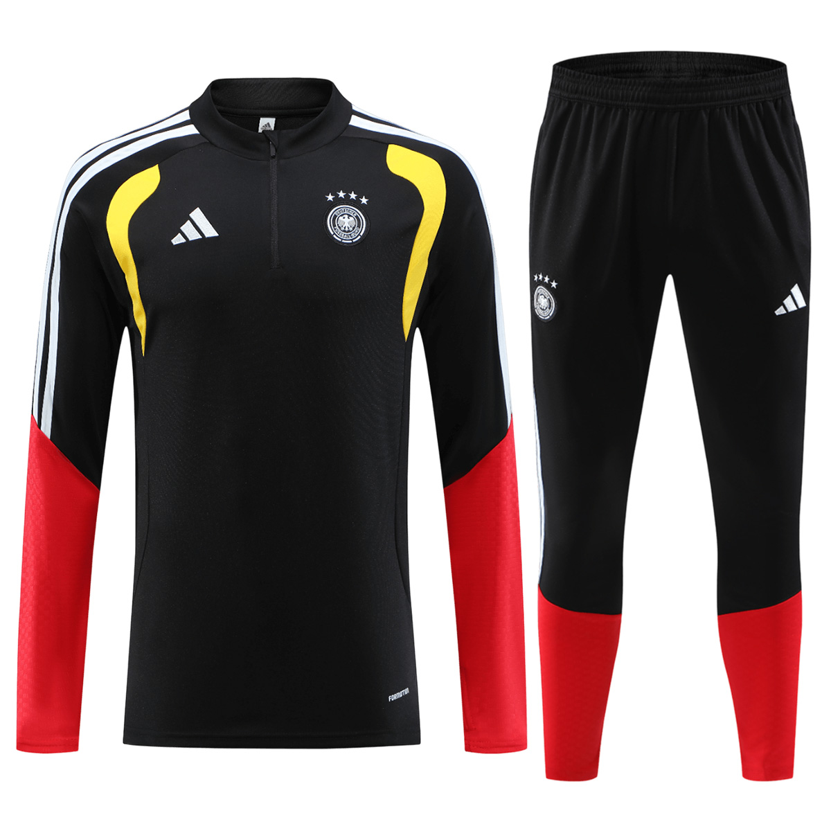 Kids Germany Zipper Sweatshirt Kit(Top+Pants) Black 2026 — Germany Hoodie 2026