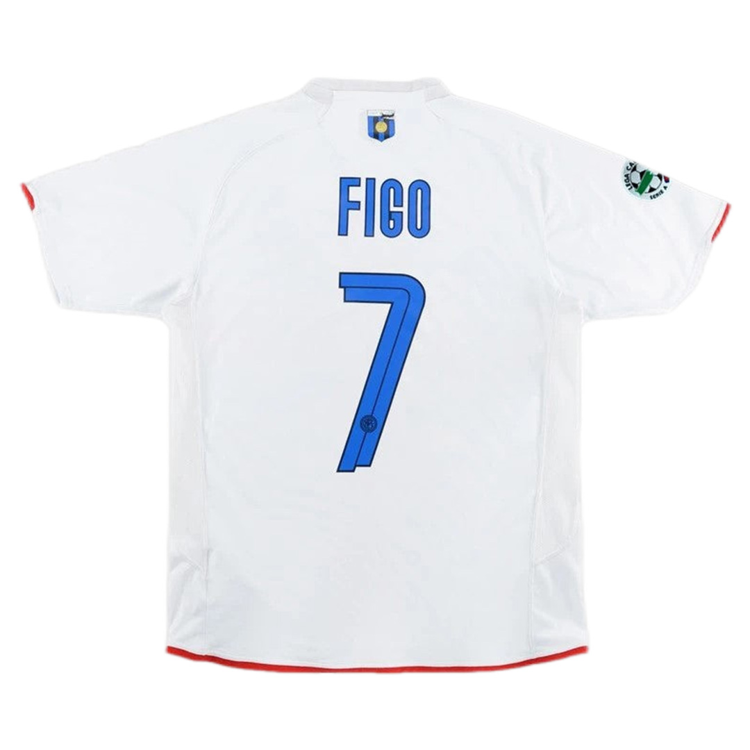 Figo #7 Retro Inter Milan 100th Anniversary Away Jersey 2007/08 — Inter Milan Away 2007/08