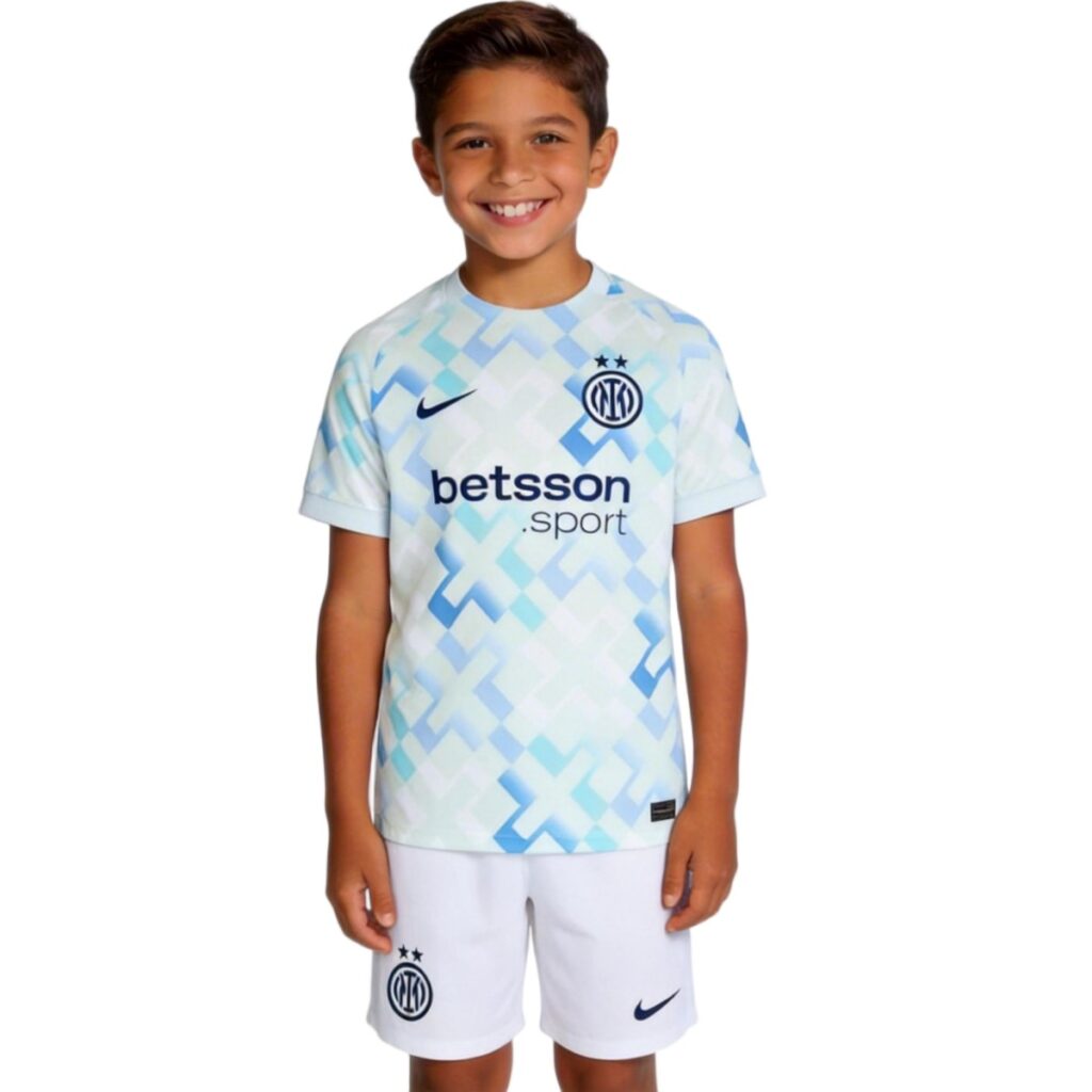 Kids Inter Milan Away Jersey Kit 2025/26 - Cancha Kits