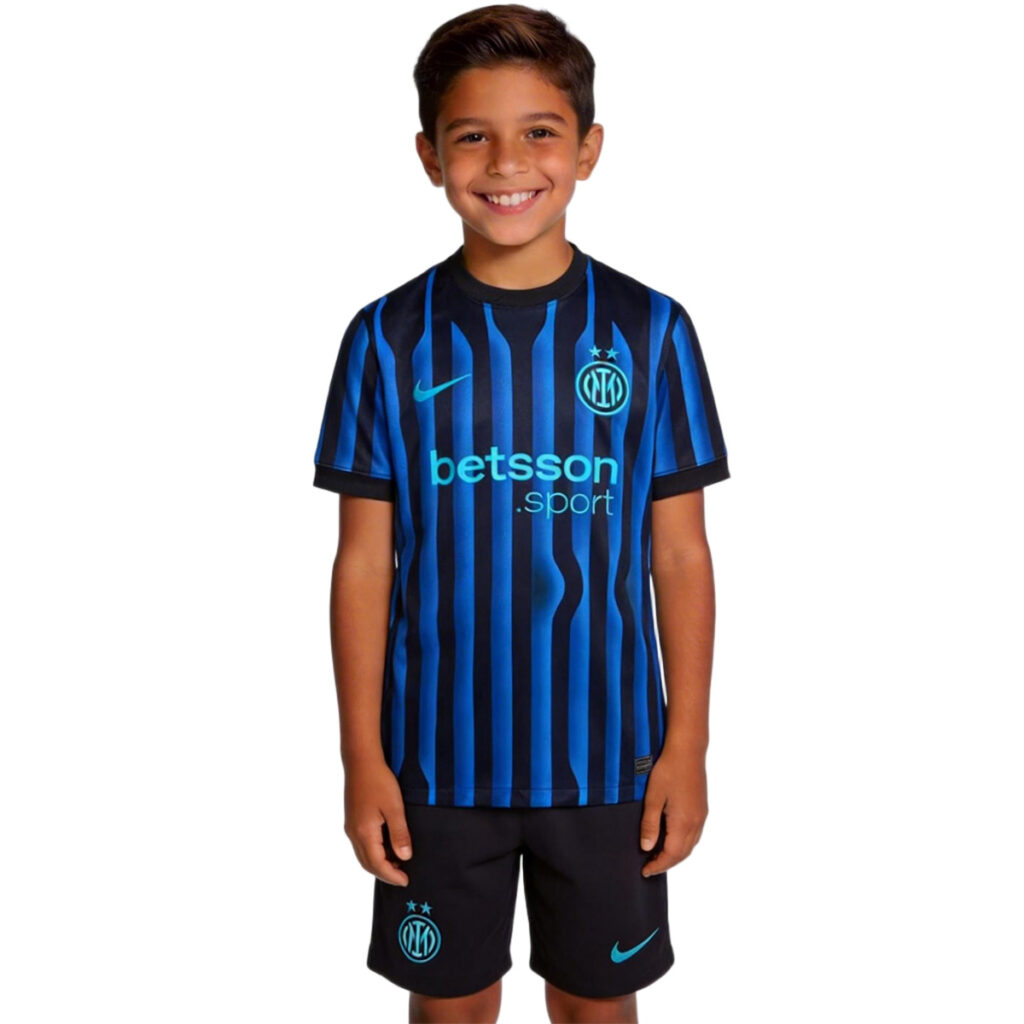 Kids Inter Milan Home Jersey Kit 2025/26 - Cancha Kits