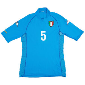 CANNAVARO #5 Retro Italy Home Jersey World Cup 2002 - Cancha Kits