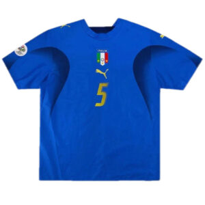 CANNAVARO #5 Retro Italy Home Jersey World Cup 2006 - Cancha Kits