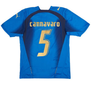 CANNAVARO #5 Retro Italy Home Jersey World Cup 2006 - Cancha Kits