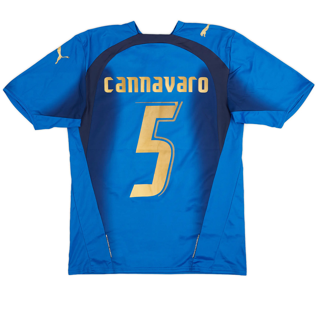 CANNAVARO #5 Retro Italy Home Jersey World Cup 2006 — Italy Home 2006