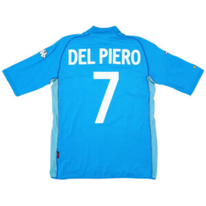 DEL PIERO #7 Retro Italy Home Jersey World Cup 2002 - Cancha Kits