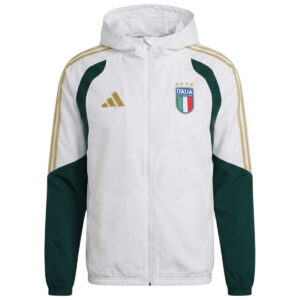 Italy Windbreaker Hoodie Jacket White 2026 - Cancha Kits