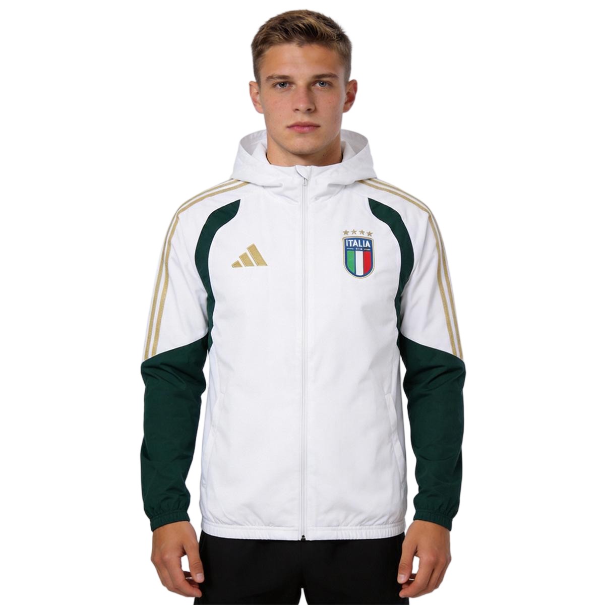 Italy Windbreaker Hoodie Jacket White 2026 — Italy Windbreaker 2026
