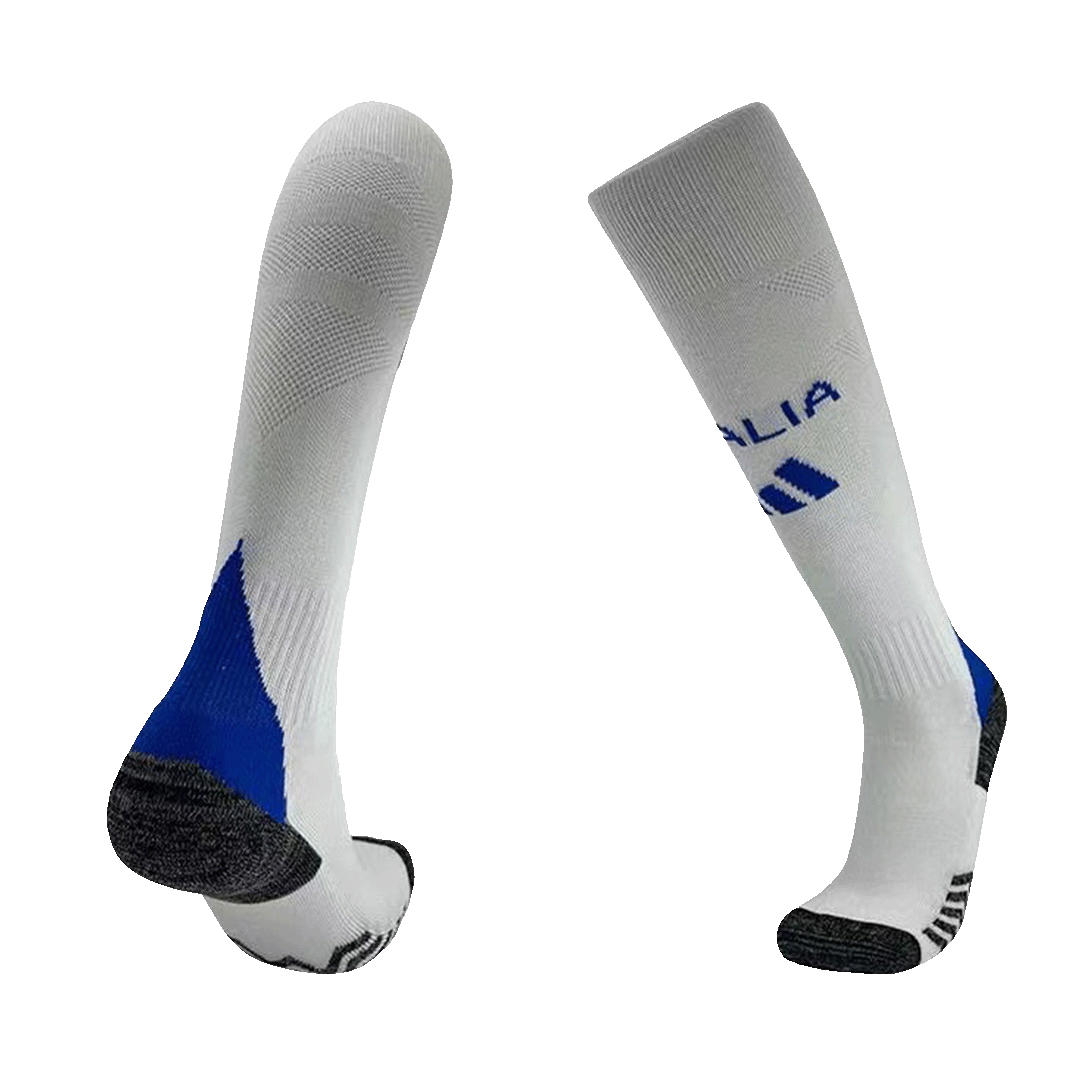 Kids Italy Away Soccer Socks — Italy Away 2024