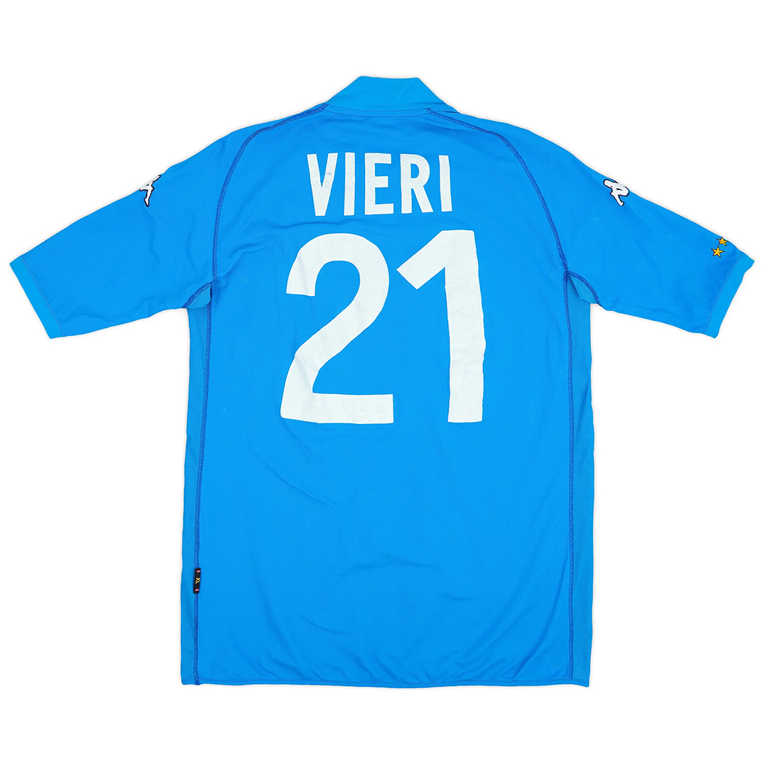 VIERI #21 Retro Italy Home Jersey World Cup 2002 — Italy Home 2002