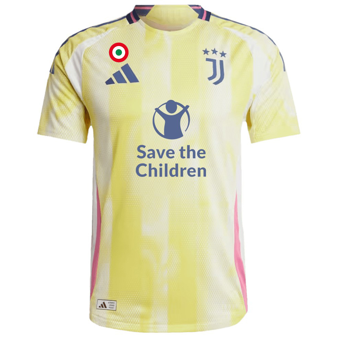Juventus Away Save Children Sponsor Match Jersey Player Version — Juventus Away 2024/25