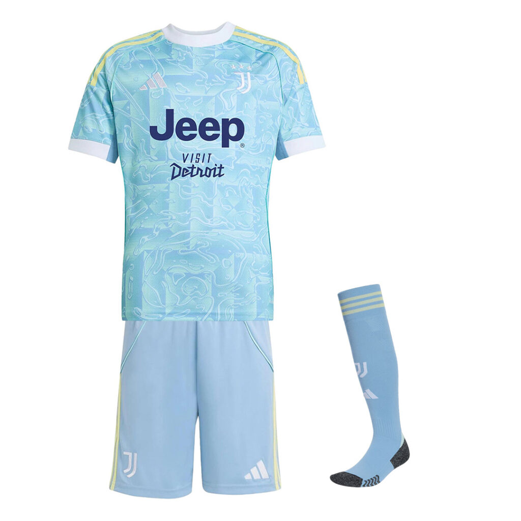 Kids Juventus Away Jersey Full Kit 2025/26 - Cancha Kits