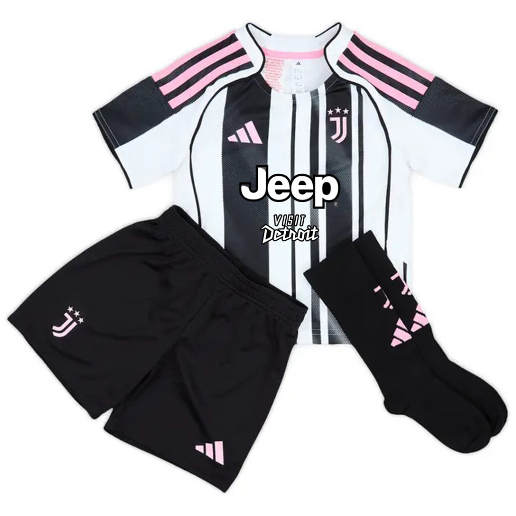 Kids Juventus Home Jersey Full Kit 2025/26 - Cancha Kits