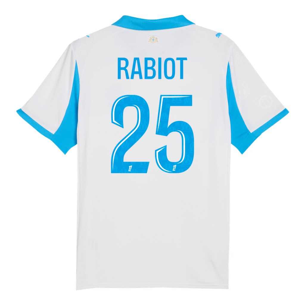 RABIOT #25 Marseille Home Jersey 2025/26 - Cancha Kits