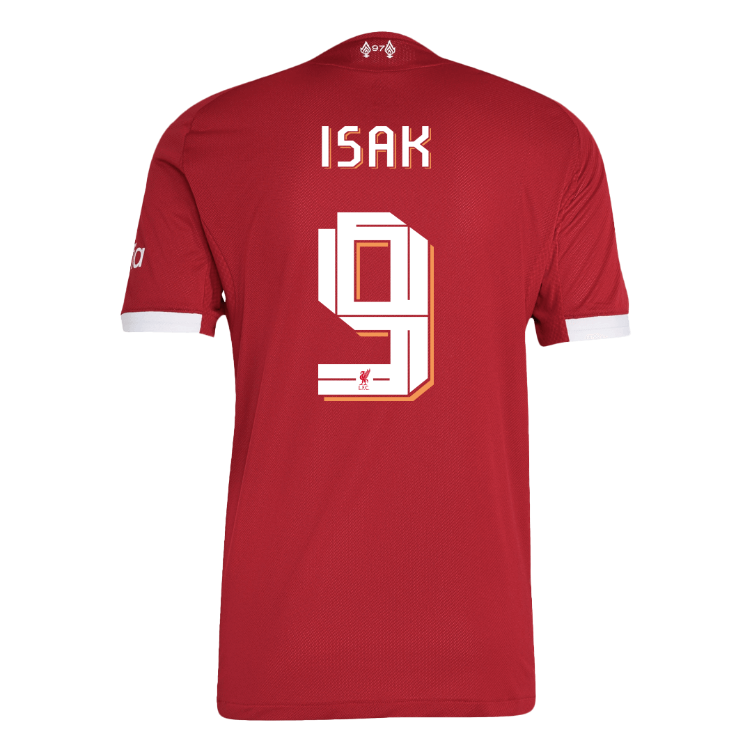 ISAK #9 Liverpool Home Match Jersey Player Version 2025/26 - UCL Font — Liverpool Home 2025/26