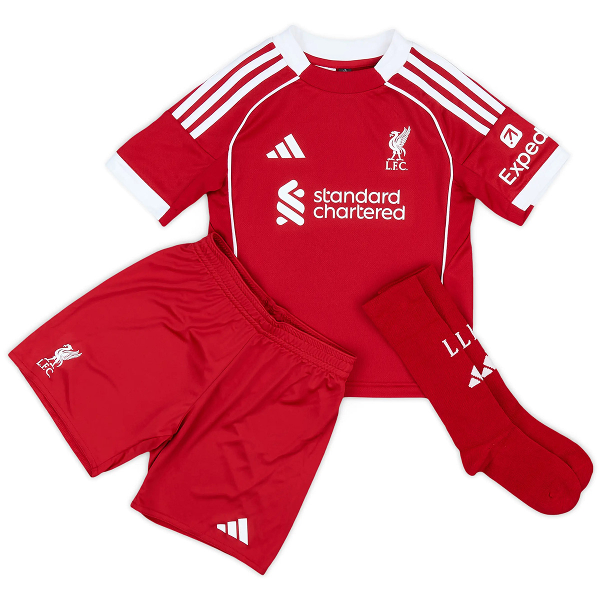 Kids Liverpool Home Jersey Full Kit 2025/26 — Liverpool Home 2025/26