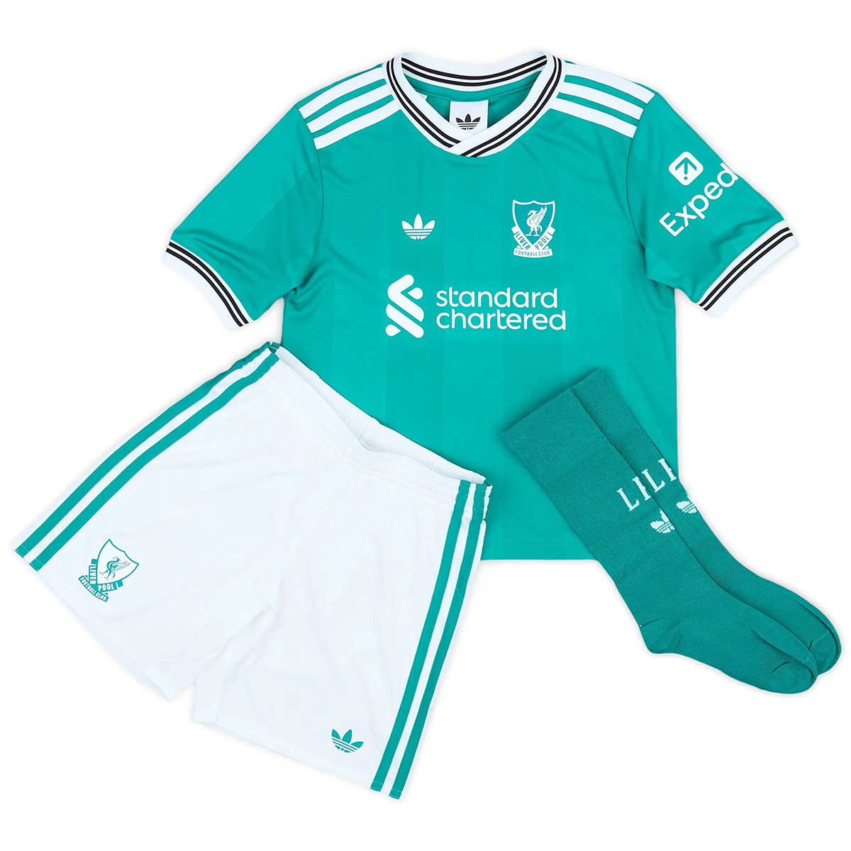 Kids Liverpool Third Jersey Full Kit 2025/26 — Liverpool Third Away 2025/26