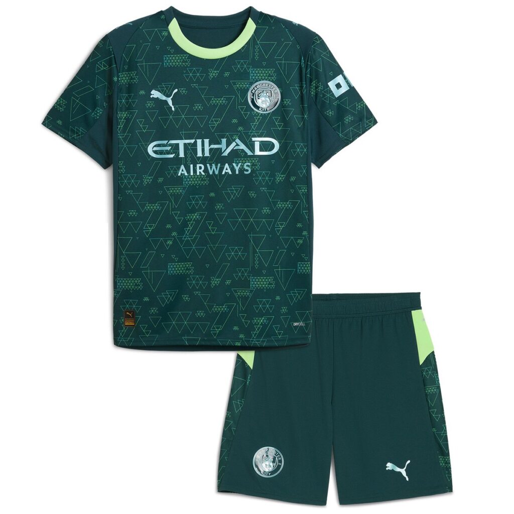Kids Manchester City EA Sport Fourth Jersey Kit 2025/26 - Cancha Kits