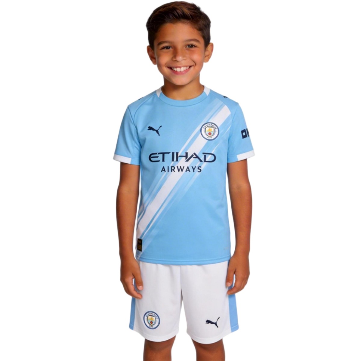 Kids Manchester City Home Jersey 2025/26 — Manchester City Home 2025/26