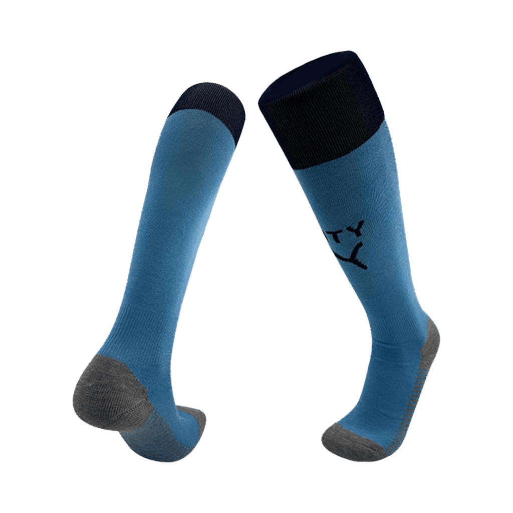 Kids Manchester City Home Soccer Socks – Blue 2025/26 - Cancha Kits
