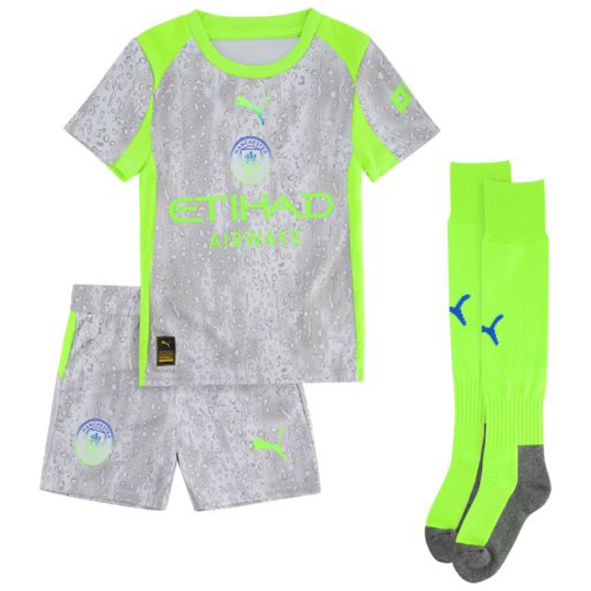 Kids Manchester City Third Jersey Full Kit 2025/26 — Manchester City Third Away 2025/26