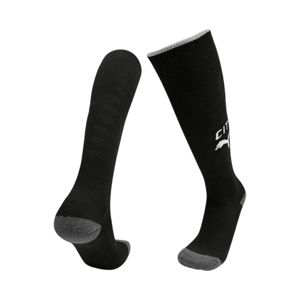 Manchester City Away Soccer Socks – Black 2025/26 - Cancha Kits