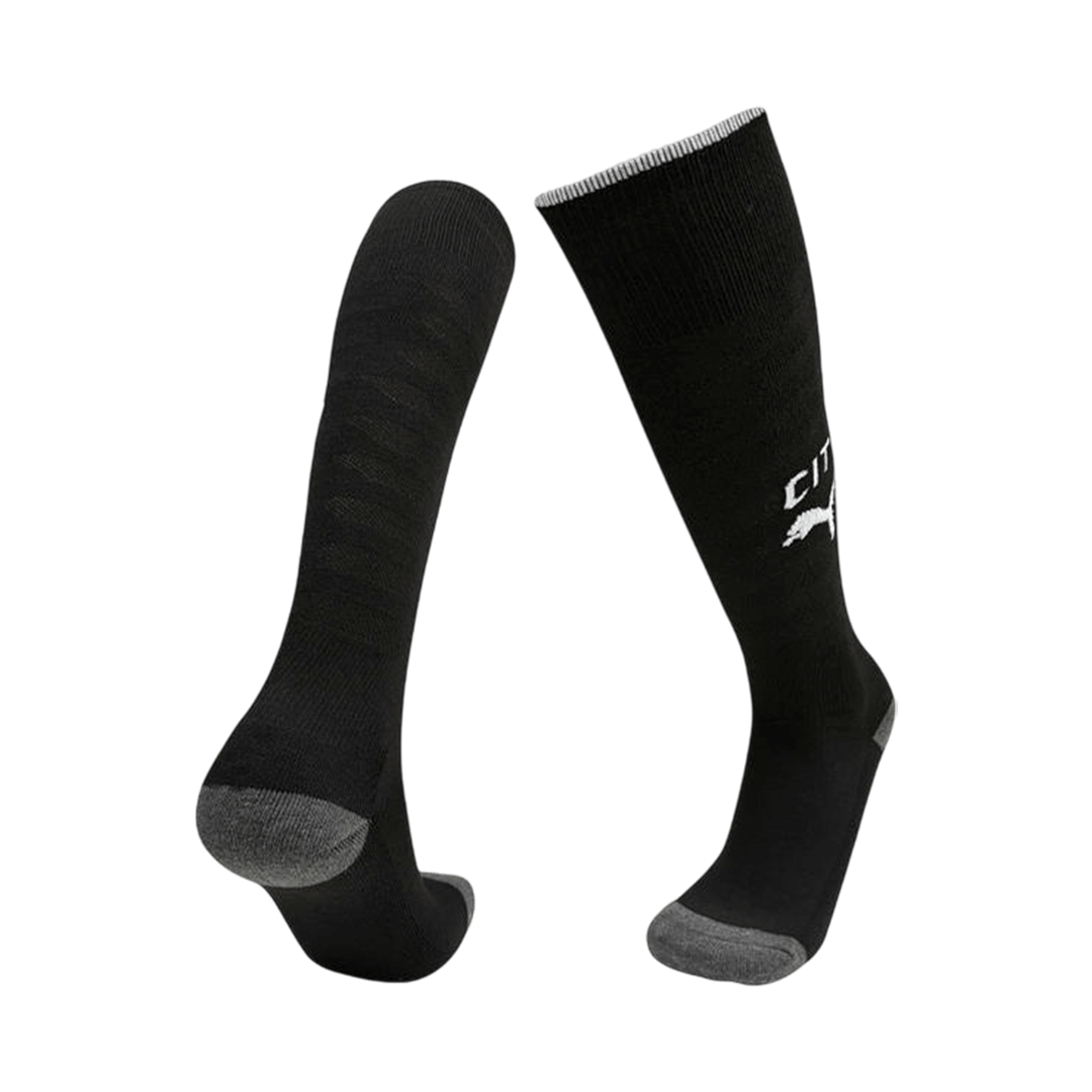 Manchester City Away Soccer Socks - Black 2025/26 — Manchester City Away 2025/26